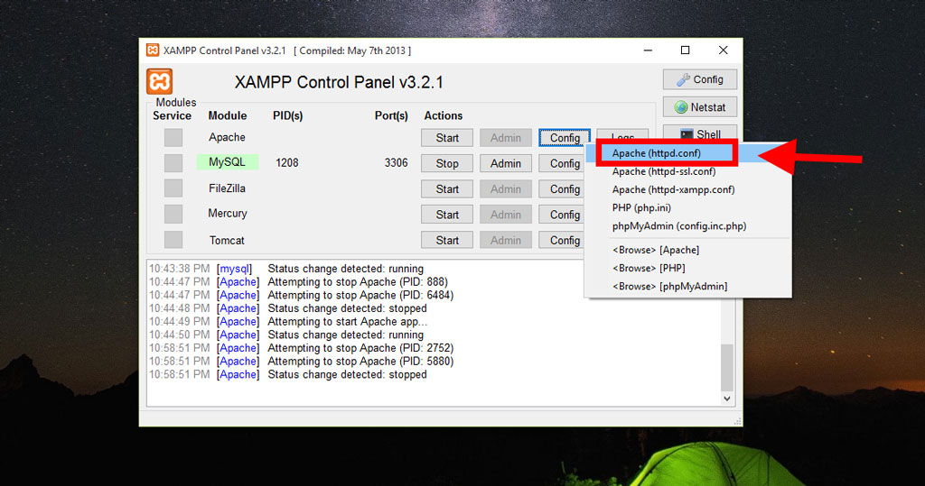 apachi force closed with jceeditor 3