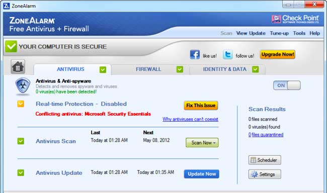 zonealarm free firewall فایروال ویندوز